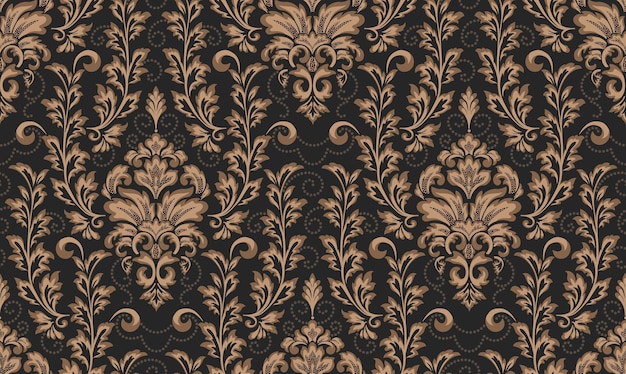 Damasco de patrones sin fisuras elemento vector floral damasco ornamento vintage ilustración