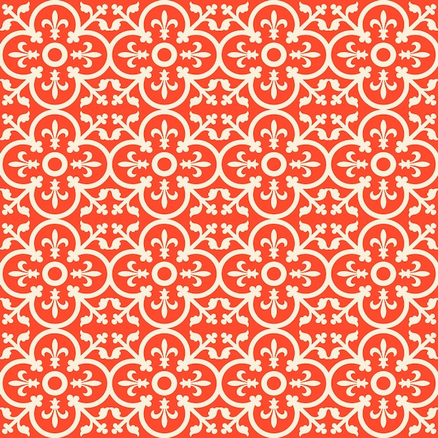 damasco, seamless, vector, patrón, clásico, vendimia, damasco, ornamento