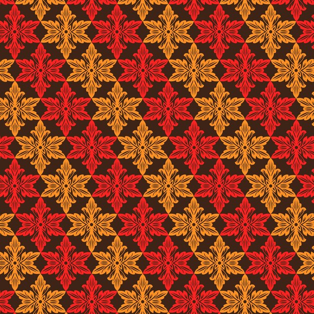 Damasco Tejido textil patrón sin costuras Decorativo de lujo Elemento vintage ornamental Negro Fondo
