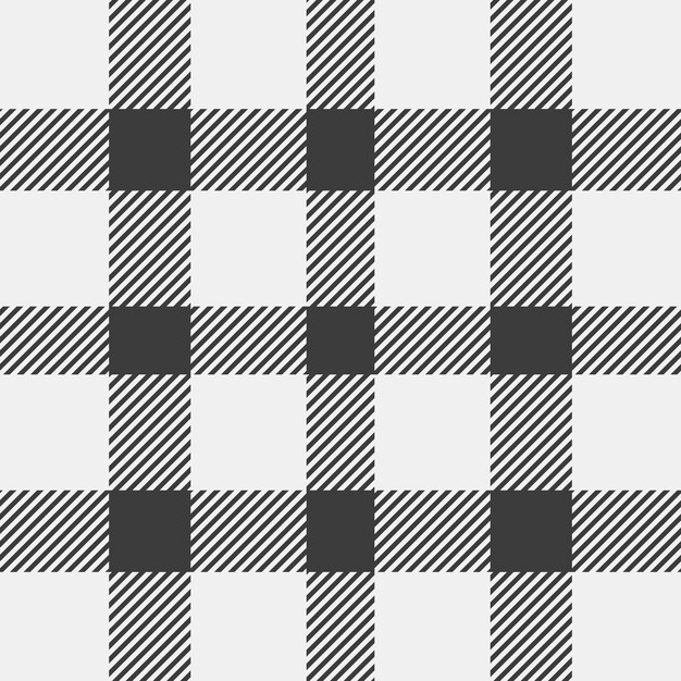 Damasco textura sin costuras tartan patrón de tela a cuadros de picnic texto vectorial de comprobación de fondo del libro en colores blanco y gris