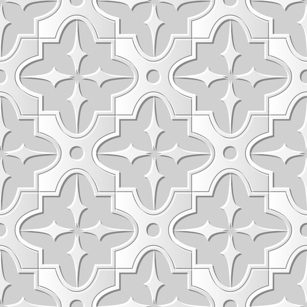 Damasco transparente 3D arte de papel Star Cross Frame
