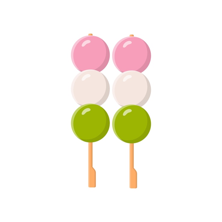 Vector dango vector on a white background