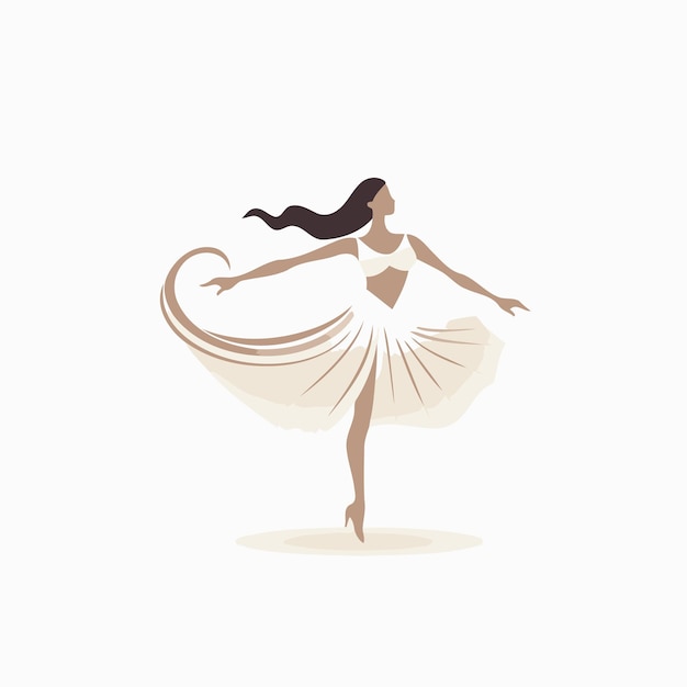 Danzante de ballet Ilustración vectorial en estilo plano aislado sobre fondo blanco