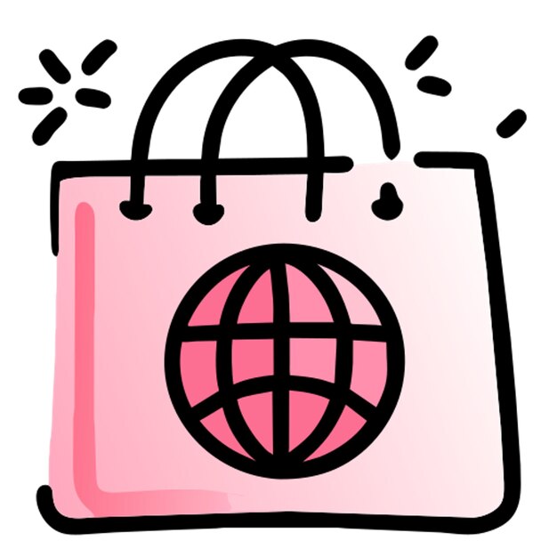 dar a la bolsa de compras un tema de viaje añadiendo pegatinas de puntos de referencia pasaportes o un mapa del mundo ideal
