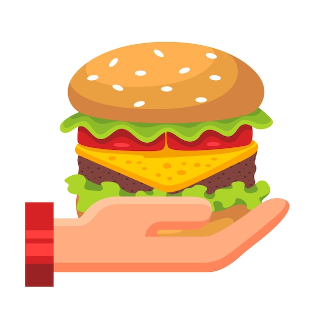 Dar hamburguesa icono ilustración diseño vectorial
