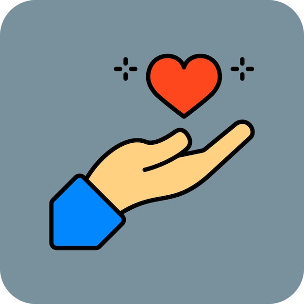 Dar el icono del corazón