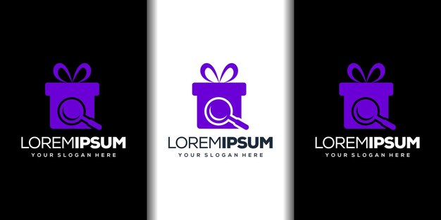 Vector dar y lupa diseño de logotipo