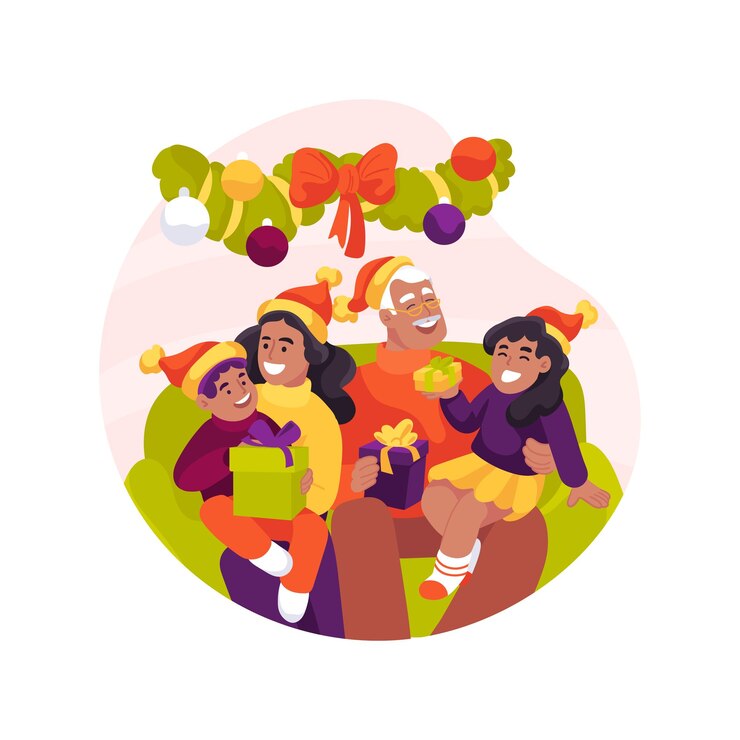 Vector dar regalos ilustración vectorial de dibujos animados aislados