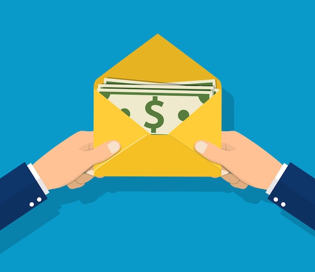 Dar un salario Salarios en el sobre