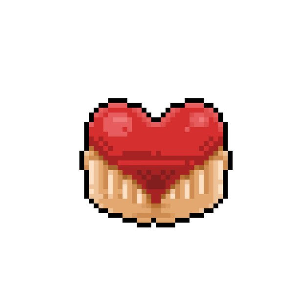 dar el signo de amor en estilo pixel art