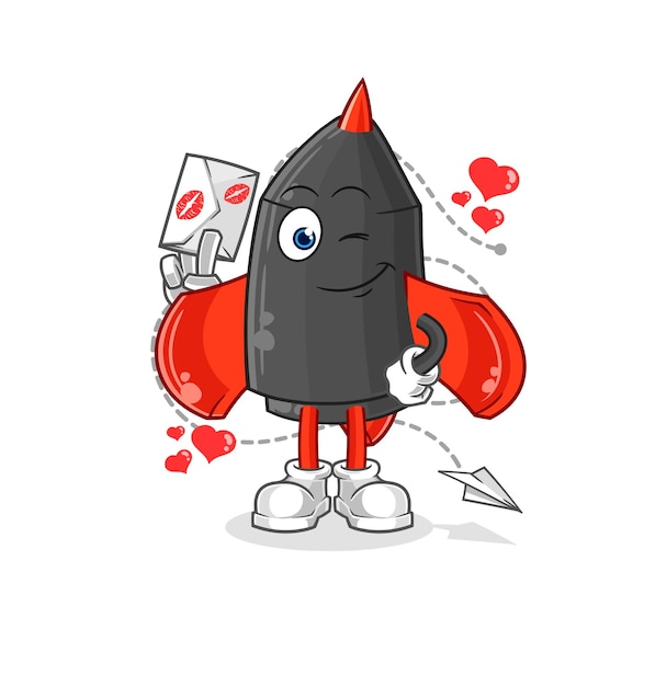 Dardo mantenga vector de caracteres de ilustración de carta de amor