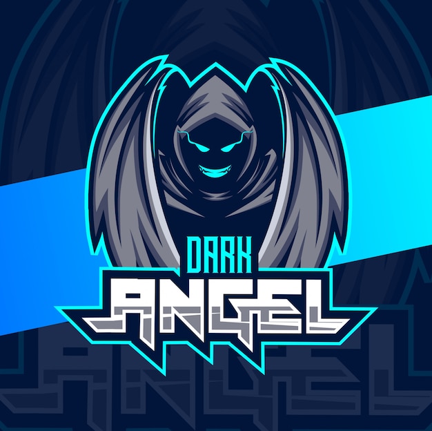 Dark angel mascot esport logo