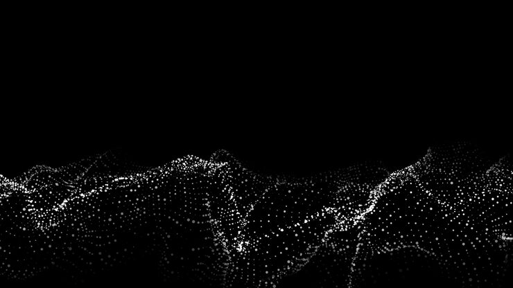 Vector dark cyberspace in digital background vector abstract technology wave with motion dots and lines connection big data futuristic wireframe texture analysis a network connection