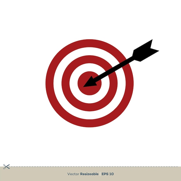 Dart Target Vector Logo Plantilla Ilustración Diseño Vector EPS 10