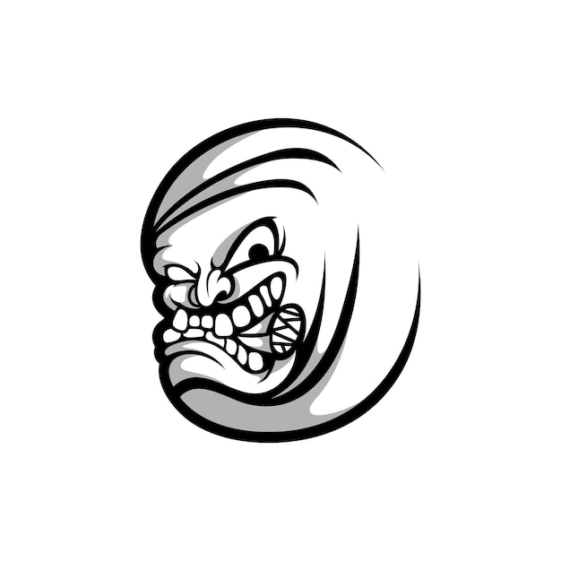 Daruma design en blanco y negro