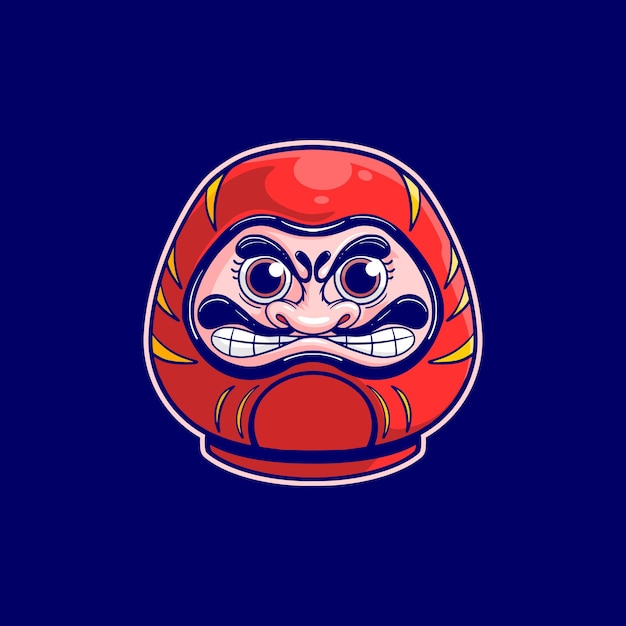 Vector daruma japón cultura muñeca suerte