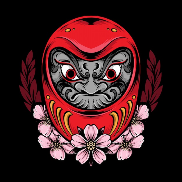 Daruma japonesa e ilustración