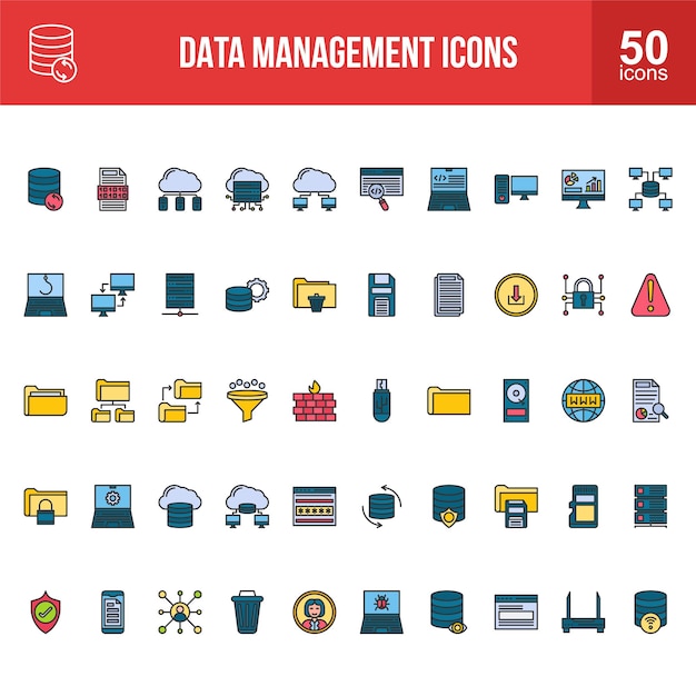 Data Management and Technology Icons