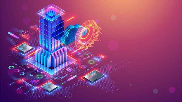 Vector data storage cloud computing computer networks communications conceptual banner database in image skyscraper digital hardware and electronics technology conceptual banner cloud internet storage