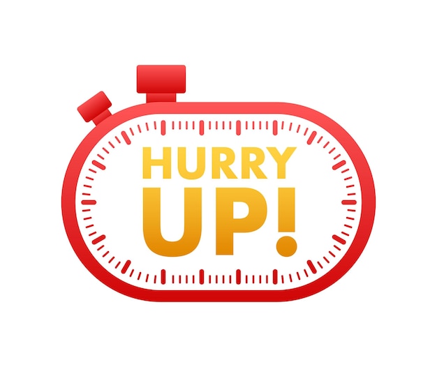 Date prisa Etiqueta oferta limitada Banner de cuenta regresiva Oferta de última hora Ilustración de stock vectorial