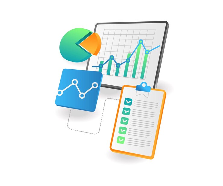 Vector datos de análisis de negocios de inversión