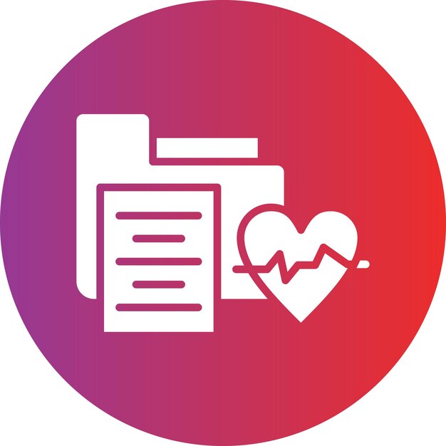Datos de diseño vectorial relativos al estilo del icono de salud