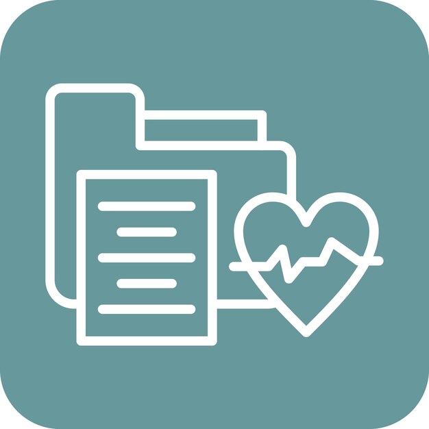 Datos de diseño vectorial relativos al estilo del icono de salud
