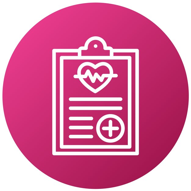 Datos de diseño vectorial relativos al estilo del icono de salud