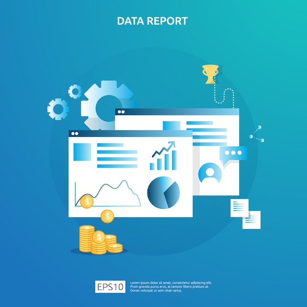 Datos gráficos digitales para análisis seo y estratégicos. información estadística, documento de informe de auditoría financiera, investigación de mercados para el concepto de gestión empresarial.