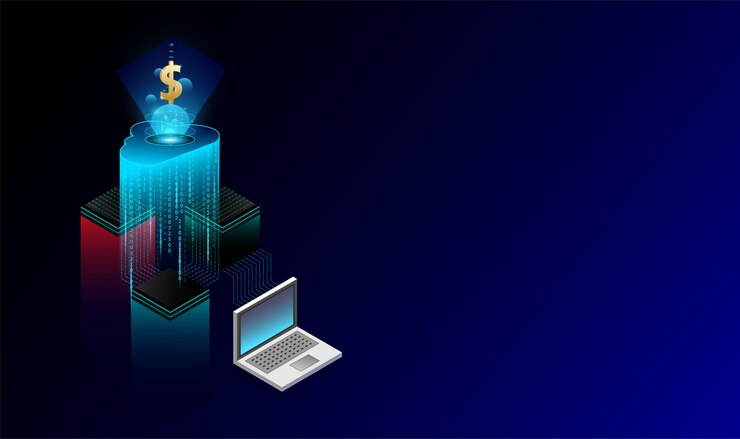 Vector datos de inteligencia artificial de la computadora dispositivos de control digital de aprendizaje profundo
