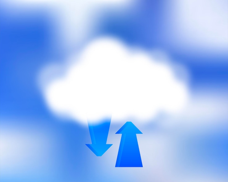 Vector datos en la nube computación almacenamiento tecnología en la nube transferencia de datos