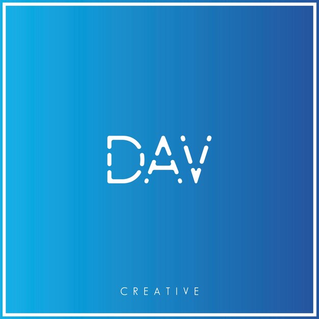 DAV Premium Vector último diseño de logotipo Diseño creativo de logotipo Ilustración vectorial Logotipo mínimo Monograma