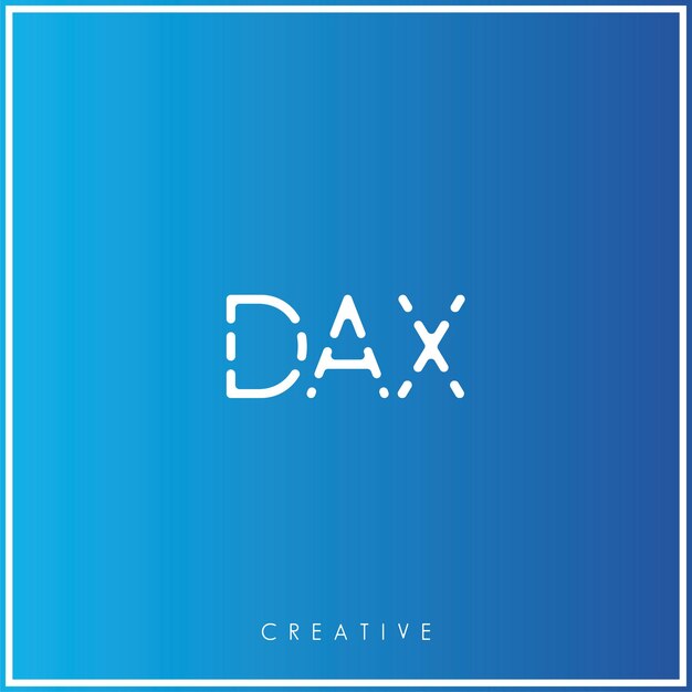 DAX Premium Vector último diseño de logotipo Diseño creativo de logotipo Ilustración vectorial Logotipo mínimo Monograma