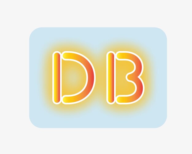 Vector db inicial creativo último logotipo