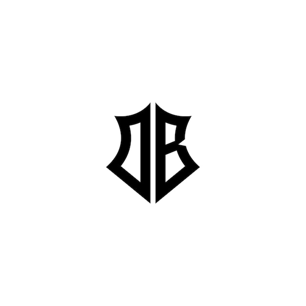 DB monograma logotipo diseño carta texto nombre símbolo monocromo logotipo alfabeto carácter simple logotipo