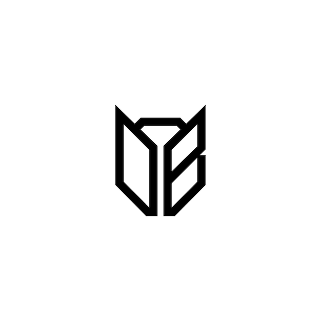 DB monograma logotipo diseño carta texto nombre símbolo monocromo logotipo alfabeto carácter simple logotipo