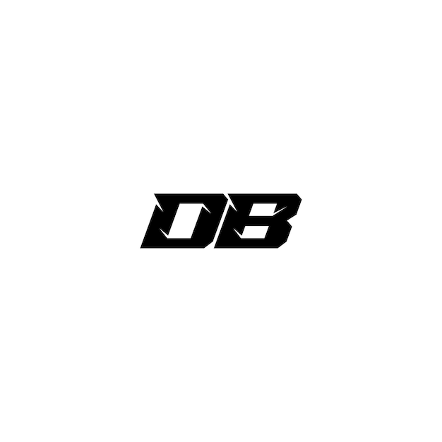 DB monograma logotipo diseño carta texto nombre símbolo monocromo logotipo alfabeto carácter simple logotipo