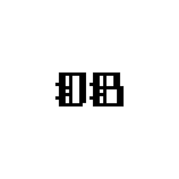 DB monograma logotipo diseño carta texto nombre símbolo monocromo logotipo alfabeto carácter simple logotipo