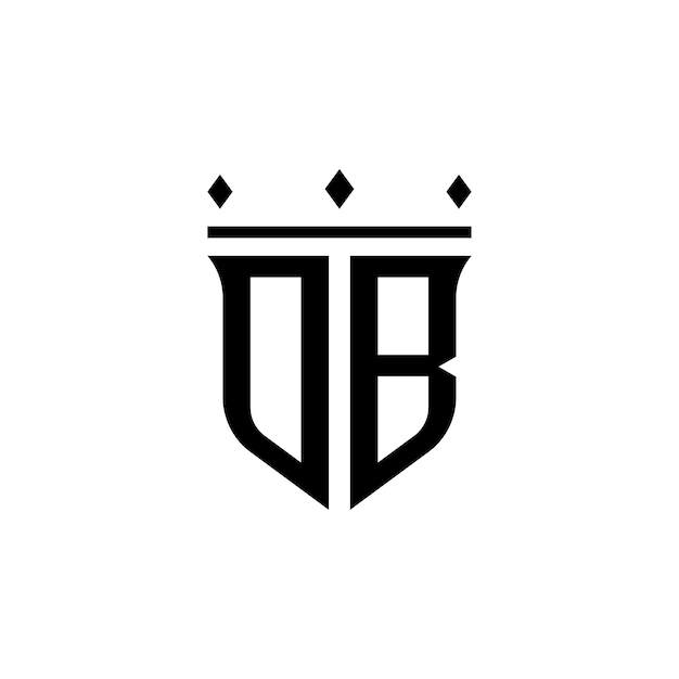 DB monograma logotipo diseño carta texto nombre símbolo monocromo logotipo alfabeto carácter simple logotipo