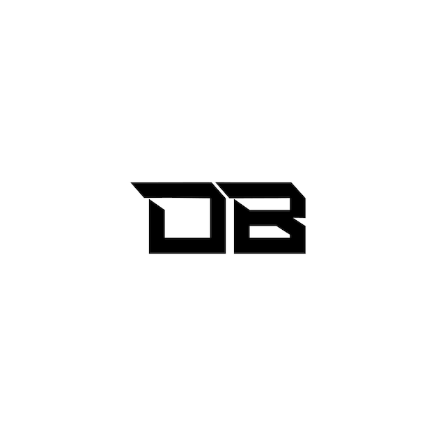 DB monograma logotipo diseño carta texto nombre símbolo monocromo logotipo alfabeto carácter simple logotipo
