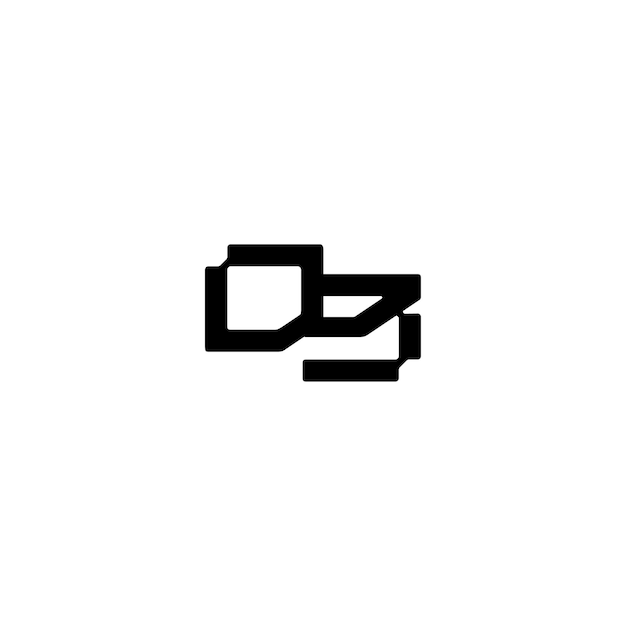 DB monograma logotipo diseño carta texto nombre símbolo monocromo logotipo alfabeto carácter simple logotipo
