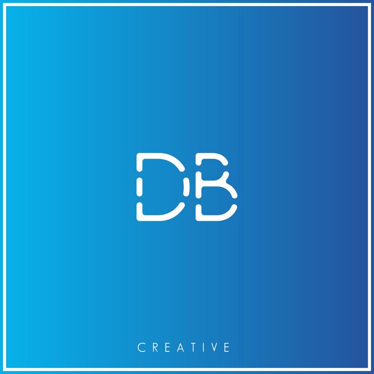 Vector db premium vector último diseño de logotipo logotipo creativo ilustración vectorial letras del logotipo logotipo creativo