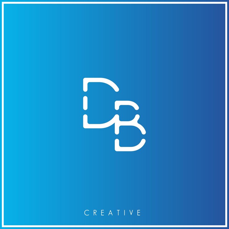 Vector db premium vector último diseño de logotipo logotipo creativo ilustración vectorial letras del logotipo logotipo creativo