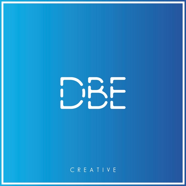 DBE Premium Vector último diseño de logotipo Diseño creativo de logotipo Ilustración vectorial Logotipo mínimo Monograma
