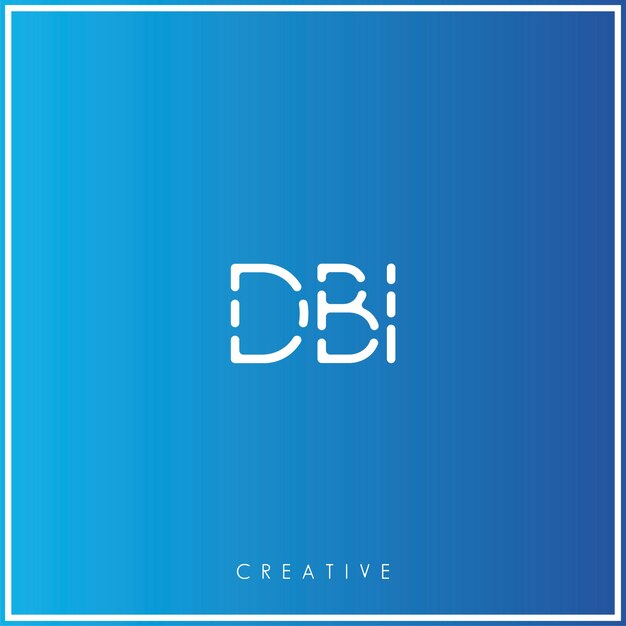 DBI Premium Vector último diseño de logotipo Diseño creativo de logotipo Ilustración vectorial Logotipo mínimo Monograma