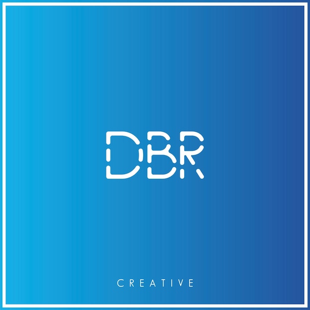 DBR Premium Vector último diseño de logotipo Diseño creativo de logotipo Ilustración vectorial Logotipo mínimo Monograma