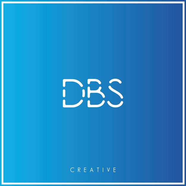 DBS Premium Vector último diseño de logotipo Diseño creativo de logotipo Ilustración vectorial Logotipo mínimo Monograma