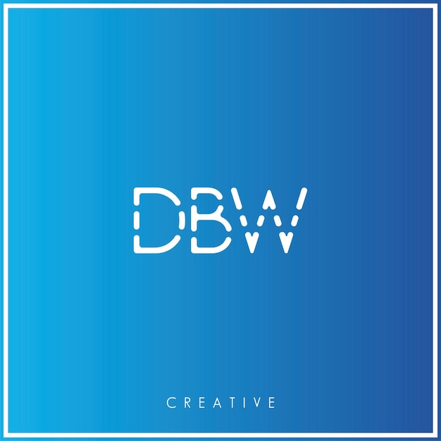 DBW Premium Vector último diseño de logotipo creativo Ilustración vectorial de logotipo mínimo monograma