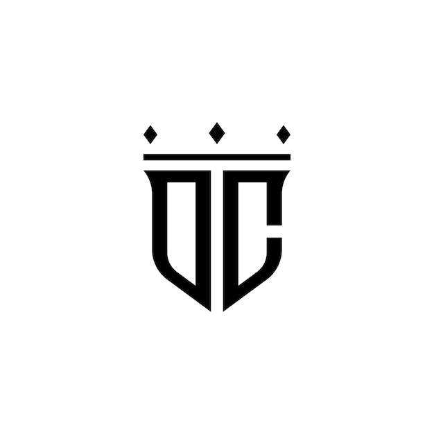 DC monograma logotipo diseño carta texto nombre símbolo monocromo logotipo alfabeto carácter simple logotipo