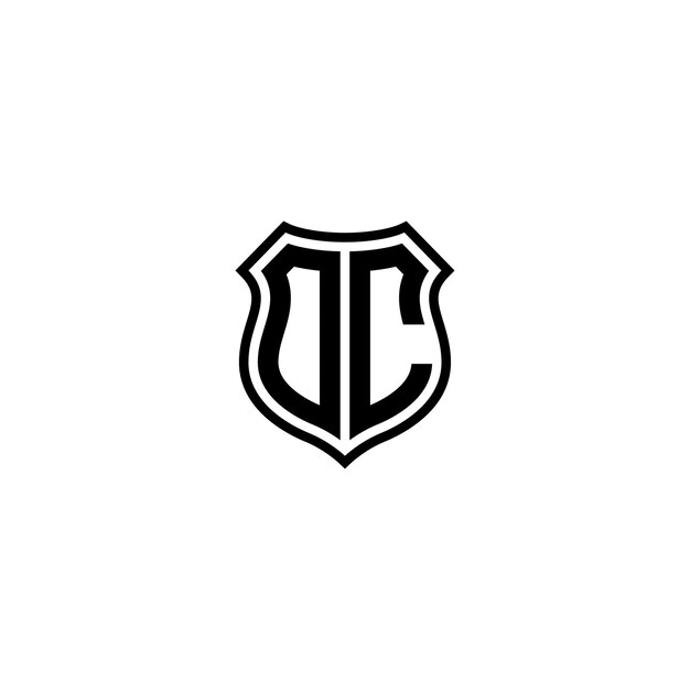 DC monograma logotipo diseño carta texto nombre símbolo monocromo logotipo alfabeto carácter simple logotipo